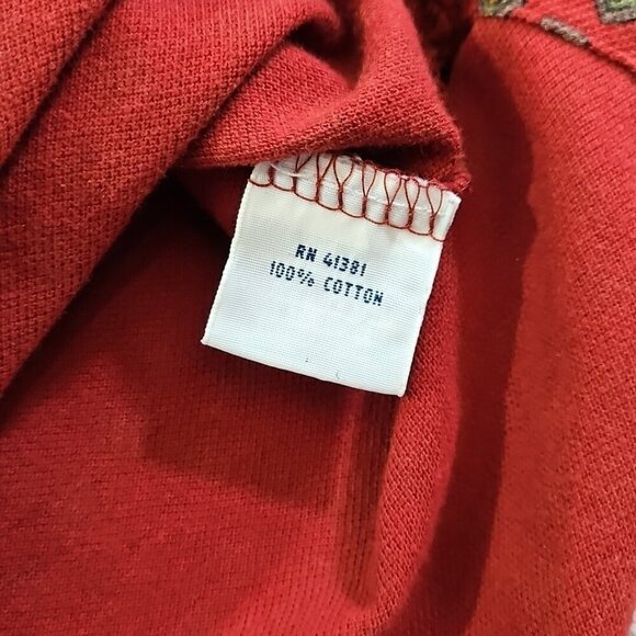 Ralph Lauren Polo Rugby Shirt Men's M Red Geometric Long Sleeve Barrell Cuff - Picture 3 of 15